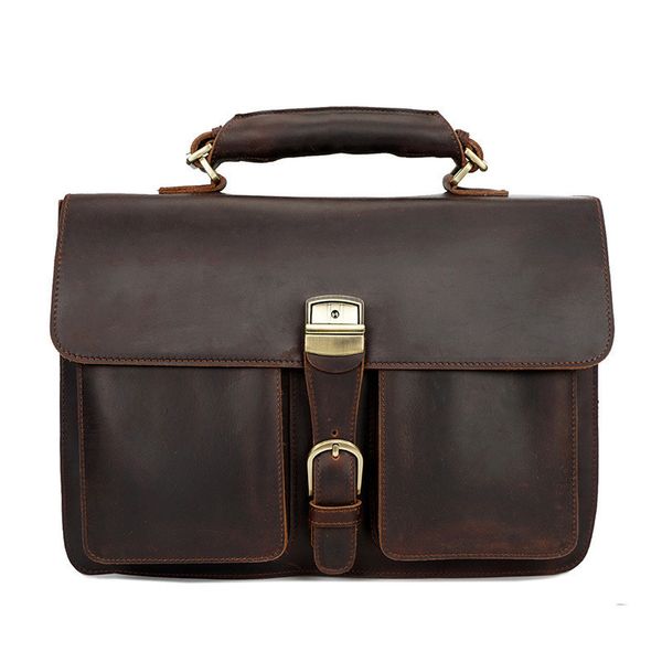 

vintage leather purse casual business messenger bag briefcase yyop