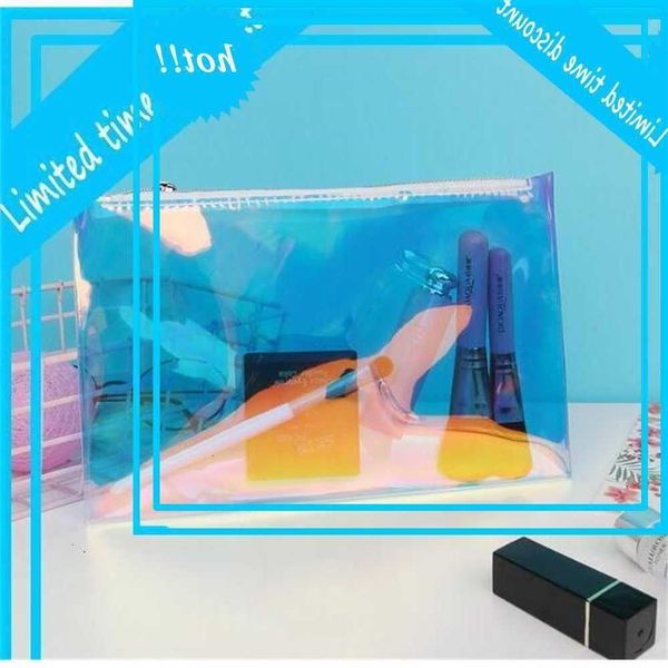 

3pcs women tpu laser transparent waterproof zipper cosmetic bag