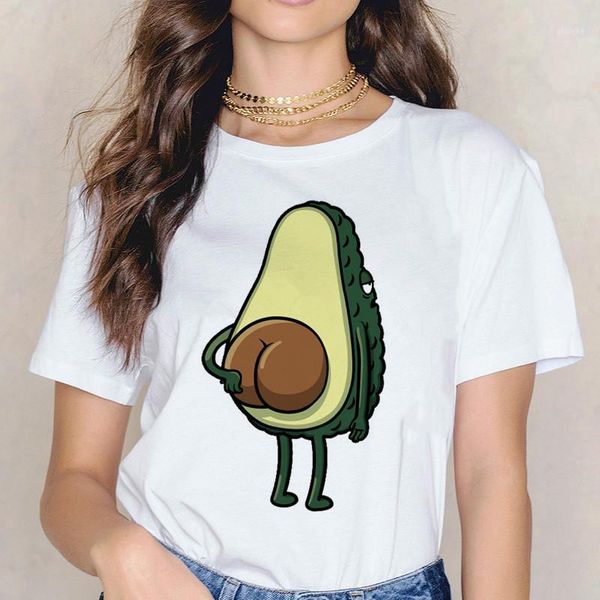 

avocado funny t shirt women vegan femme ulzzang clothes tshirt tee shirt korean female t-shirt cartoon harajuku print summer1, White