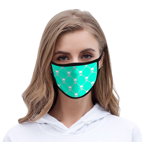 

facemask anti-bacterial ice silk fabric can be water-printed personalized 3d wash children mask dust-proof fashion skull mask