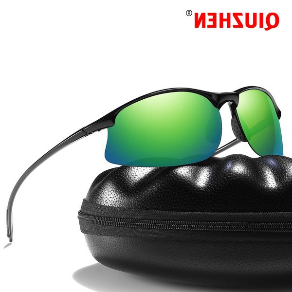 

2021men's tr-90 nylon sports sun glasses for men half-rim polarized sunglasses lightweight plastic memories fishing sunglass 2468, White;black