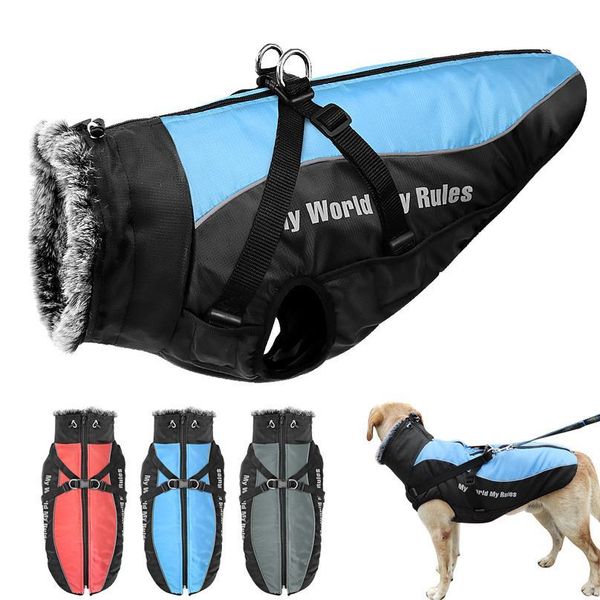 

warm pet clothes winter thicken dog coat harness for medium large dogs french bulldog big dog clothing jacket vest wa sqcwnc