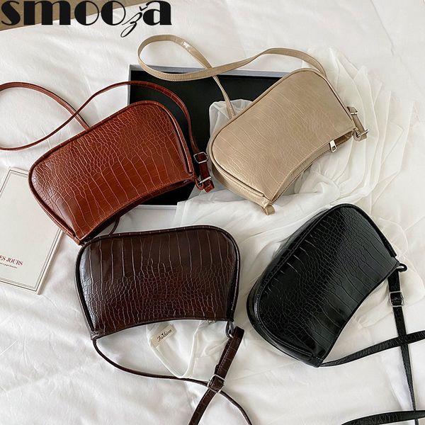 

hbp smooza women 2020 luxury handbags retro crocodile pattern mini shoulder bags pu leather