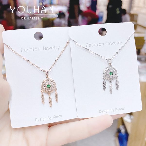 

necklace women fashion light luxury niche brand tassel pendant chain clavicle gold plated taigang necklace women, Silver