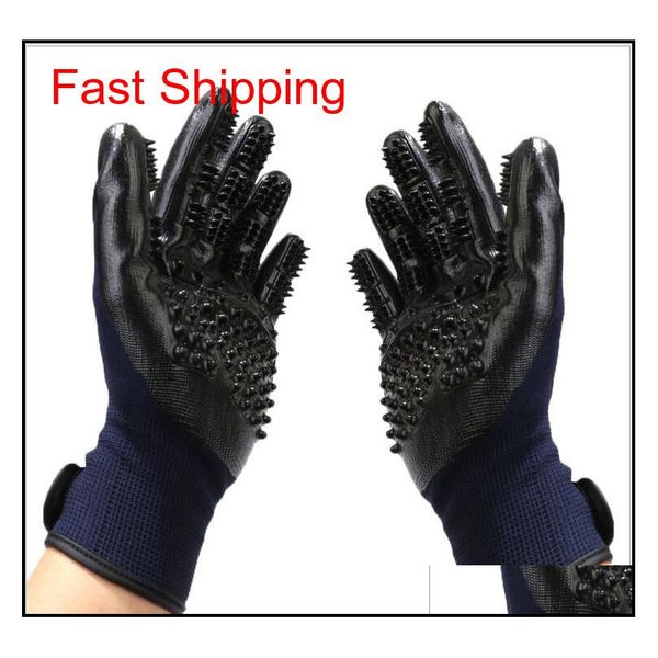 

pet gloves for dog cats animals pet grooming gloves dog cat hair cleaning brush comb black rubber five fin qylnjk mj_bag