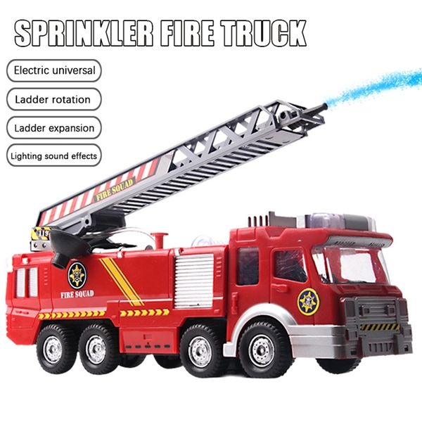 

spray water gun toy truck firetruck juguetes fireman sam fire truck/engine vehicle car music light educational boy kids toys