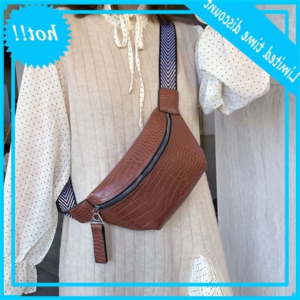 

women's new fashion crocodile waist bag