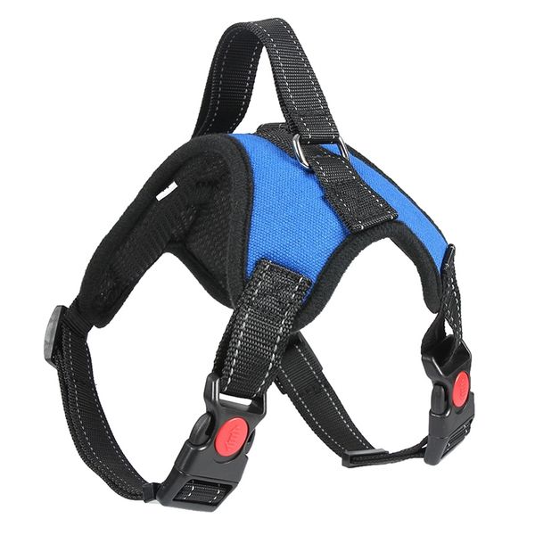 

no pull dog harness, reflective comfortable vest harness with front & back 2 leash attachments and easy control handle for small medium larg