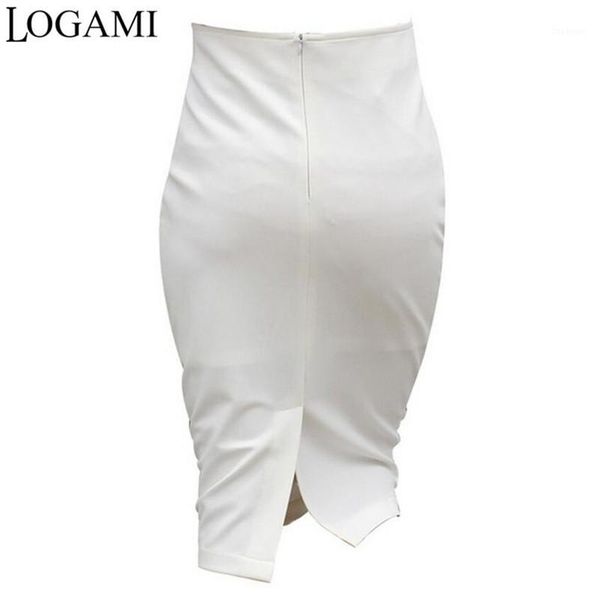 

women high waist white/black pencil wrap skirt 2016 plus size split skirts knee length work wear jupe faldas taille haute1