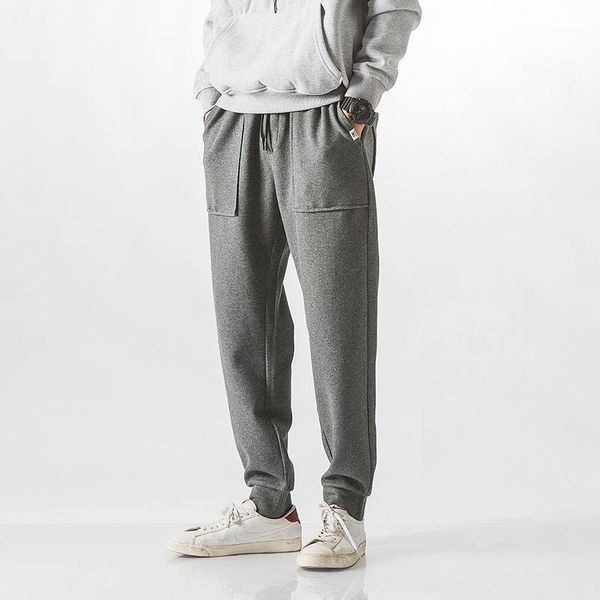 

2020 autumn and winter new style men's sweatpants teenager loose-fit beam leg athletic pants students casual pant1, Black