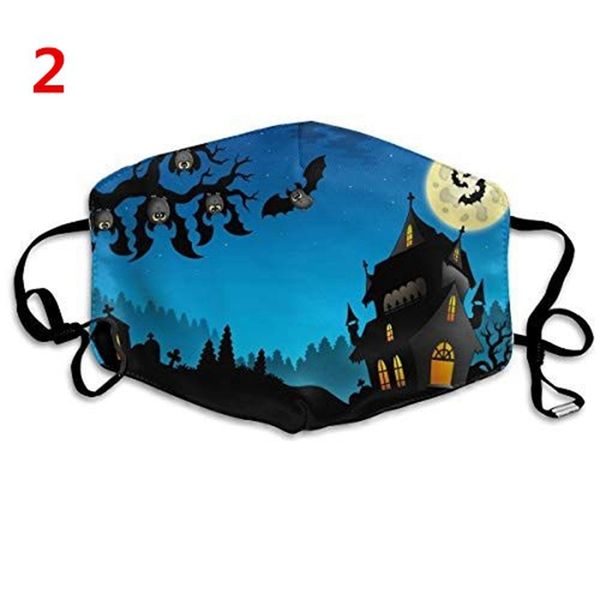 

factory face mask pumpkin castle ghost 3d printing anti-dust reusable washable mouth masks cotton halloween decor hha153 pjm4o