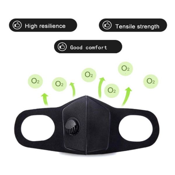 

mssk black reusable face filters mask masks dust individually packaged washable masks with breathing valve dhl express 20