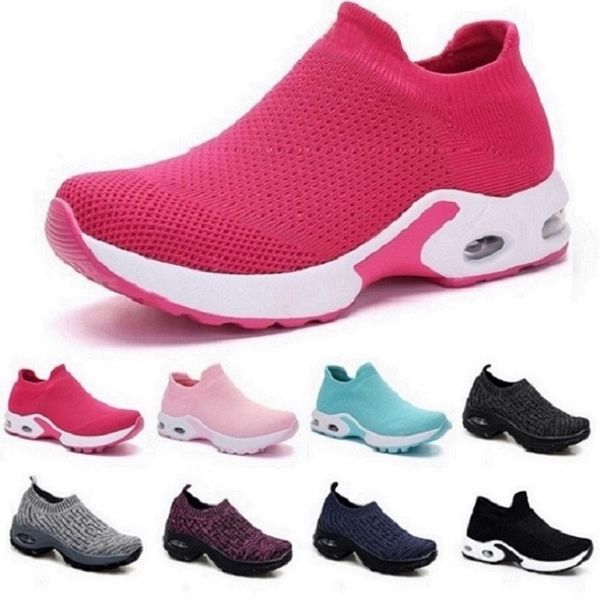 

style509 fashion men running shoes white black pink laceless breathable comfortable mens trainers canvas shoe sports sneakers runners 35-42