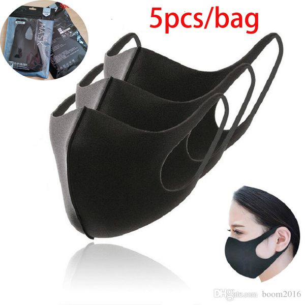 

men 5pcs/bag reusable anti haze women dust washable child dustproof mouth-muffle mask face mouth masks 30x13cm boom