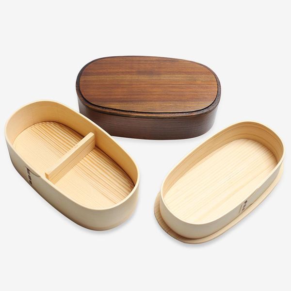 

двойные слои деревянные ланч коробка японские портабрюбентные коробки пищевые контейнер с отсеком пикник деревянный корпус дома принадлежнос