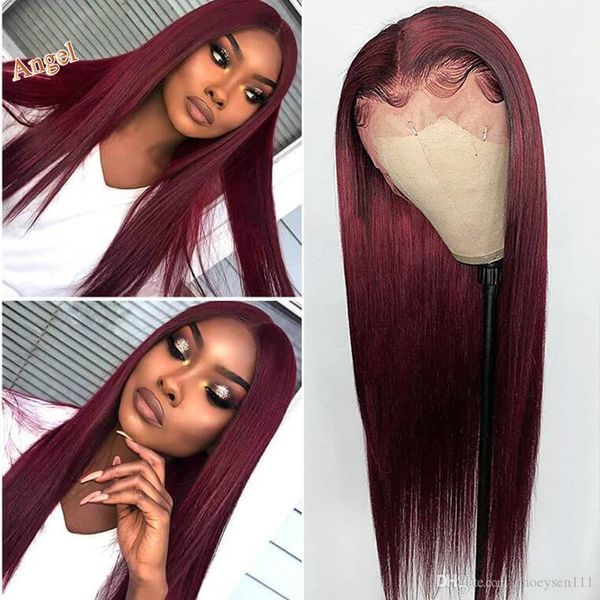

lace front wig 4x4 lace closure wig brazilian straight lace frontal human hair wigs pre plucked, Black;brown