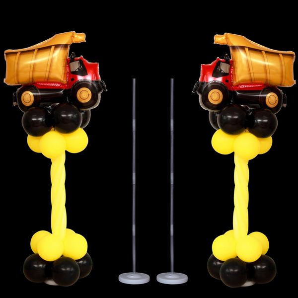 

banner 1set construction ball excavator vehicle latex balloon cake er happy birthday theme party decoration kids y20