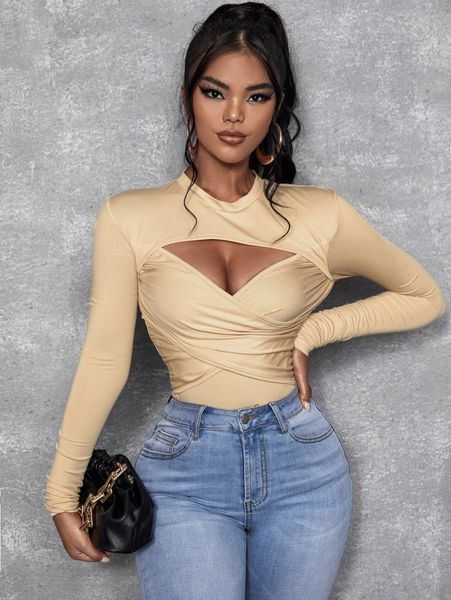 

sxy cut out crossover tee 10gp#, White