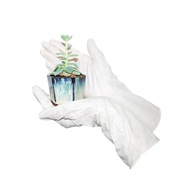 

nitrile white blue disposable powder latex cleaning gloves