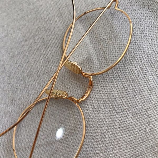 

luxury cigke silver black 2020 optical frames metal round glasses eyeware frame gold woman new clear lens eye glass designer aabwb, White;black