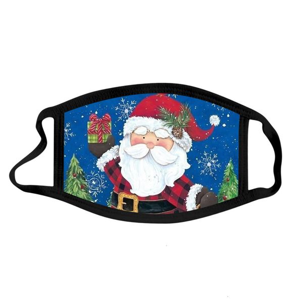

7814printed fashion christmas xmas face masks anti dust fog snowflake mouth cover breathable washable reusable