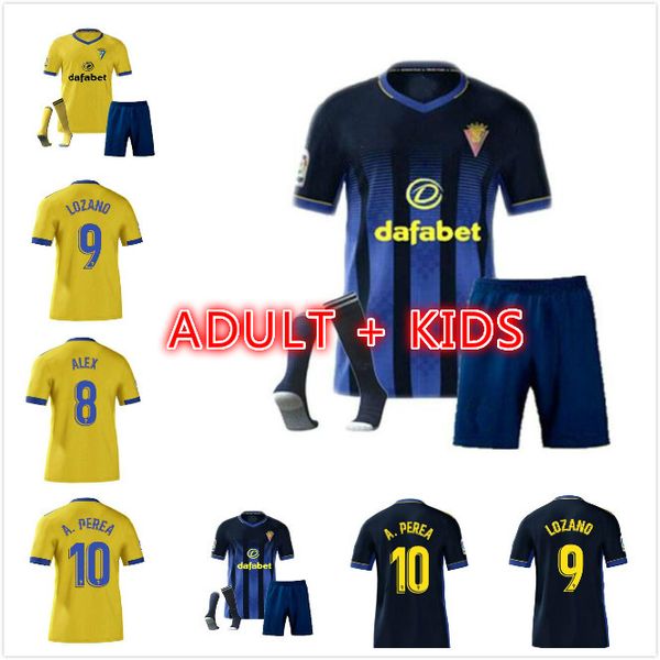 

cádiz cf camisetas de fútbol la liga 2020 2021 cadiz soccer jerseys chándal lozano alex bodiger juan cala men kids kits football uniforms, Black;yellow
