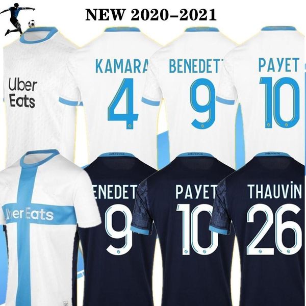 

olympique de marseille maillot om soccer jersey men kids kit 2021 maillot de foot 20 21 payet benedetto sakai kamara football shirt, Black