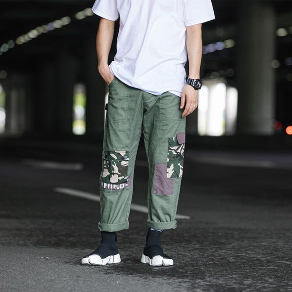 

men's jeans ins hip hop multi pocket loose casual pants, Blue