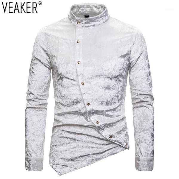 

men's casual shirts 2021 men's velvet fleece shirt male solid color business slim fit long sleeve s-2xl1, White;black