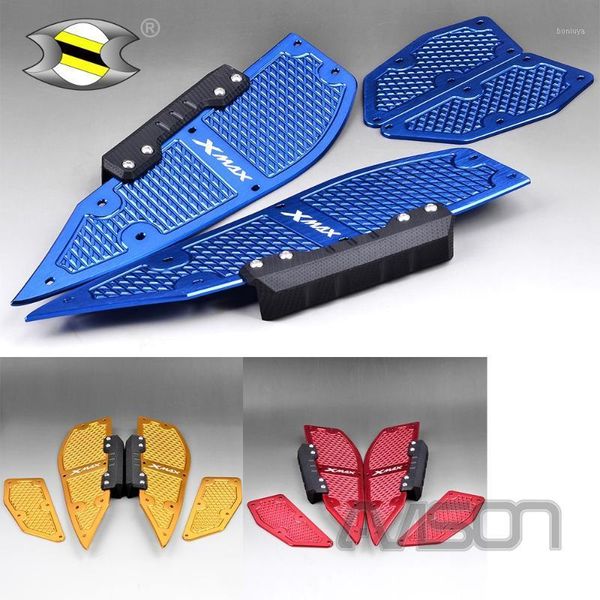 

pedals for xmax 300 400 foot rest plate 2021 aluminum alloy pedal modified parts mats cnc footrest footpads1