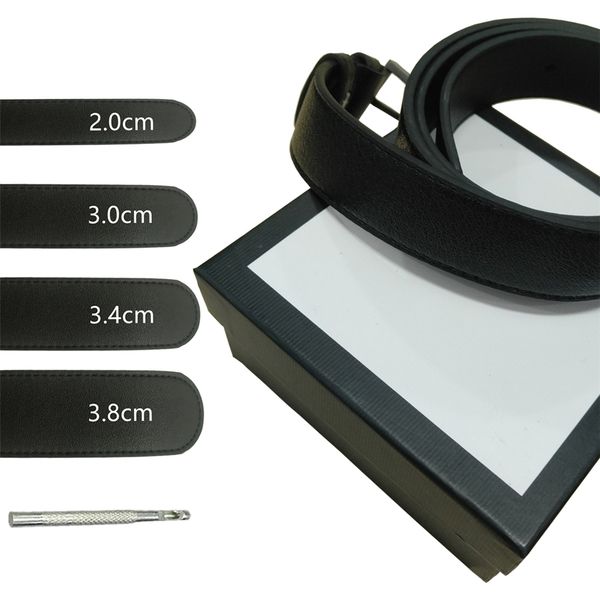

fashion classic men designers belts womens mens casual letter smooth buckle belt width 2.0cm 2.8cm 3.4cm 3.8cm with box, Black;brown