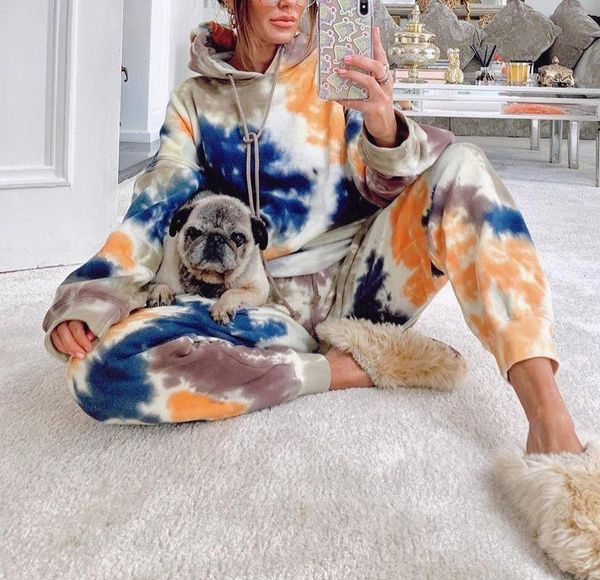 

women jogging suit 2 pieces tracksuit printed sweatsuit casual long sleeve hoodie and sweat pants two piece set outfit, Gray