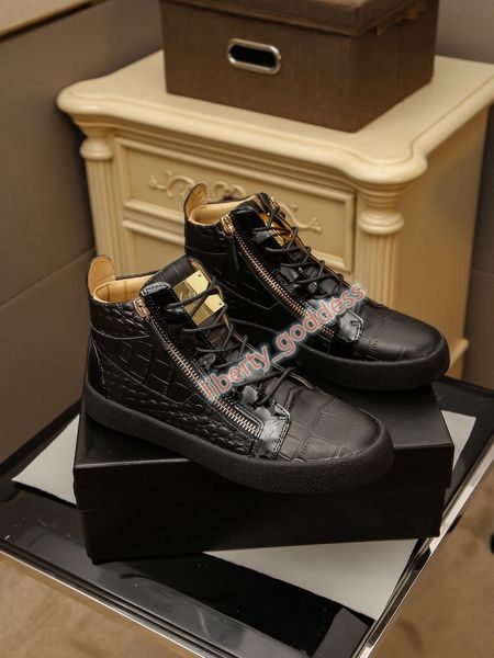 

2020 mens design sneakers low cut spikes flats shoes for men women leather sneakers party design shoes szie 38-44, Black