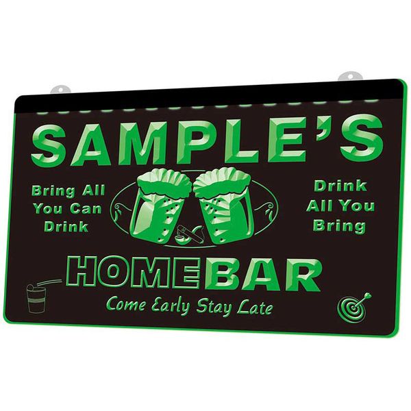 

mug ls582-b home name personalized brew custom family cheers bar beer neon sign
