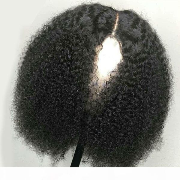 

afro kinky curly short hair wigs for african american pre plucked bob cut short curly lace front human hair wig with baby hair, Black;brown