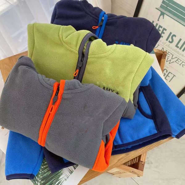 

children's winter new y121615 fce 2020 long sve letter solid color zipper shirt round neck hooded et, Black