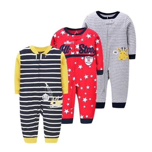 

0-24m newborn baby clothes boys girls autumn winter new long sleeve pure cotton romper cartoon casual jumpsuits outfits 201030, Blue