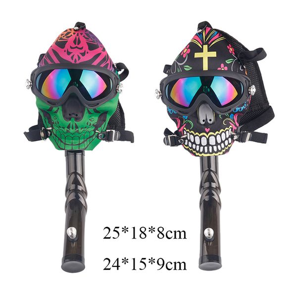

unique smoking skull smoking rigs bongs mask water mid01 accessories dab rig oil pipe with sunglasses ppdqj, White;black