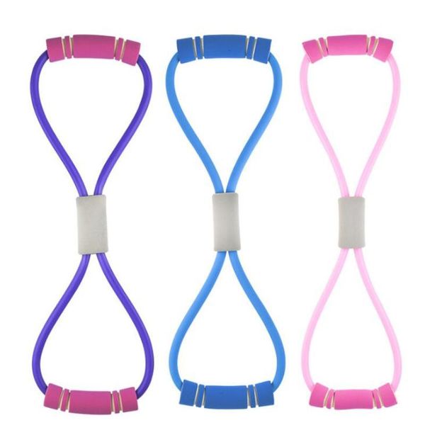 

resistance bands training workout exercise for yoga 8 word chest developer body building fitness equipment elastic pull rope