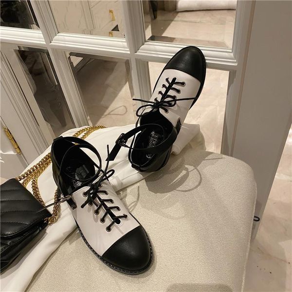 

woman flat boots female shoes luxury designer round toe boots-women low rubber ladies sports fashion mid-calf autumn, Black