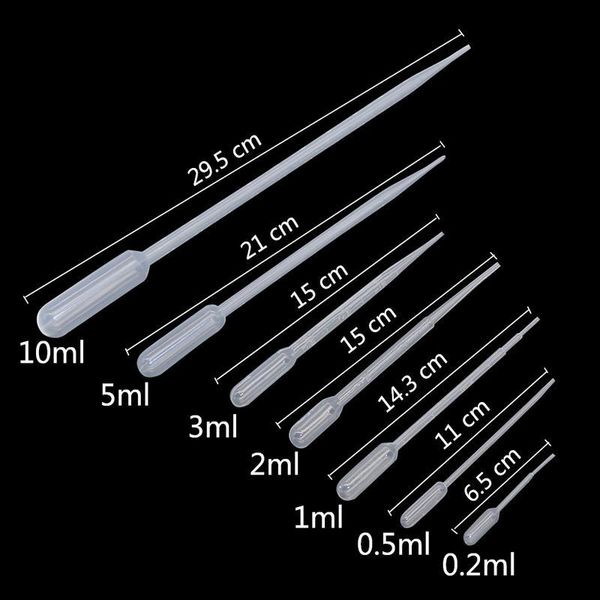 

0.2/0.5/1/2/3/5/10ml laboratory pipette plastic disposable graduated pasteur pipette ldpe liquid dropper lab supplie qylfva