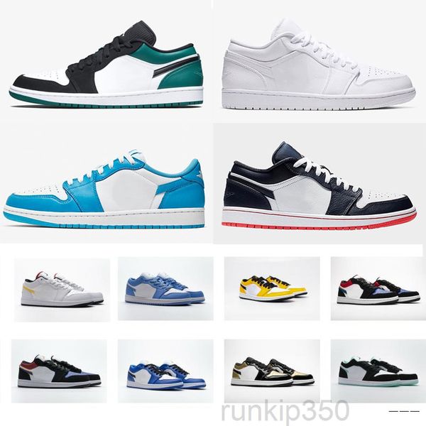 

2020 new unc travis scotts jumpman 1 1s mens low basketballs shoes chicago obsidian royal toe shattered trainers paris sneakers nxx1