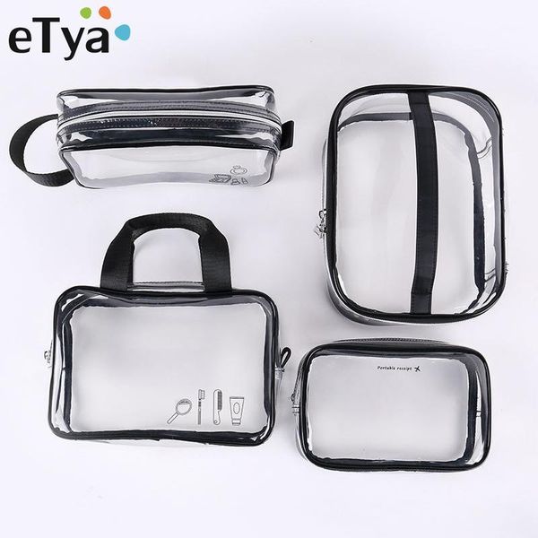 

waterproof transparent bath cosmetic bag women men make up case travel zipper makeup wash organizer toiletry storage kit bag1
