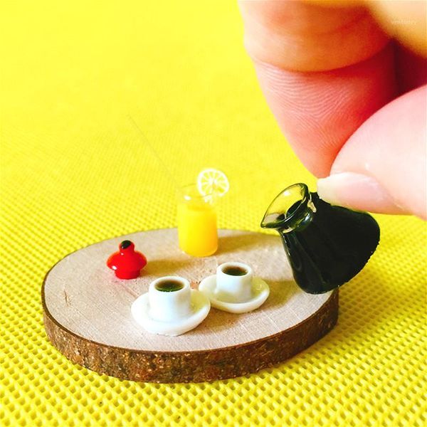 

decorative objects & figurines 10 pcs/lemon water cups/coffee kettle/miniature drinks/dinnerware/fairy garden gnome/terrarium/figurine/doll