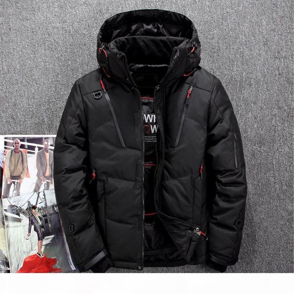 

new 2020 90% white duck down jacket men coat snow parkas male warm clothing winter down jacket outerwear, Black