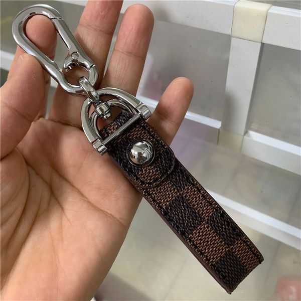 

plaid luxury flower key chains keyrings keychains pendant charm jewelry key rings holder for women men pu leather fashio, Slivery;golden