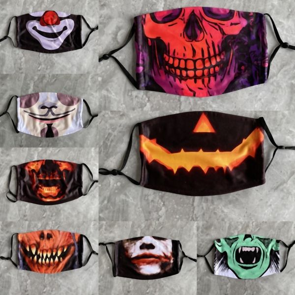 

3we6y pumpkin variety dustproofs clown turban magic triangle bike spoof halloween towel riding mask party masksdhl gwf
