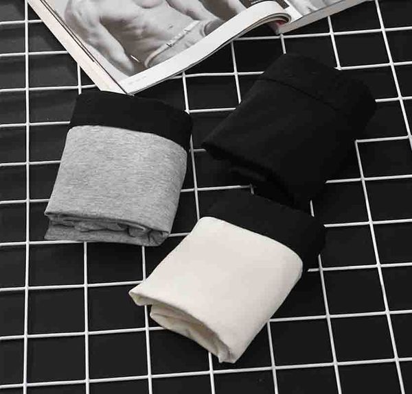 

mens underwear durable breathable antibacterial boxer briefs medium waist fashion print boxers shorts 6 colors size l-3xl, Black;white