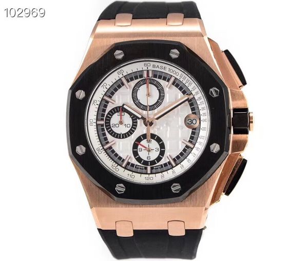 

manufacturer 2020 men watch 26400 vk quartz z movement rubber strap five styles reloj de lujo watches orologio leisure montre d, Slivery;brown