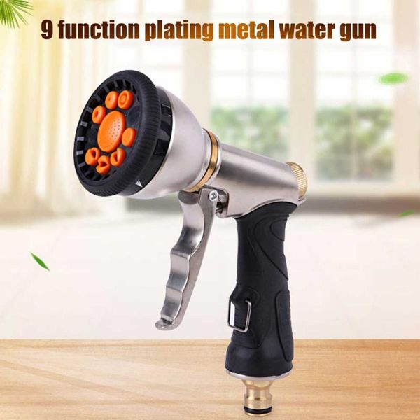 

garden hoses hose nozzle sprayer high pressure 9 adjustable mode metal for car wash nds